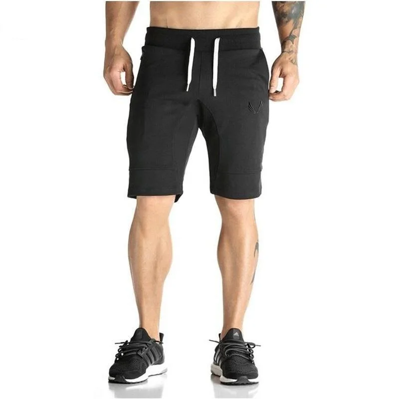 Best men's shorts for summer with lightweight and breathable fabrics-Men's Casual Calf-LengthShort Fitness Jogger Gym Drawstring Shorts