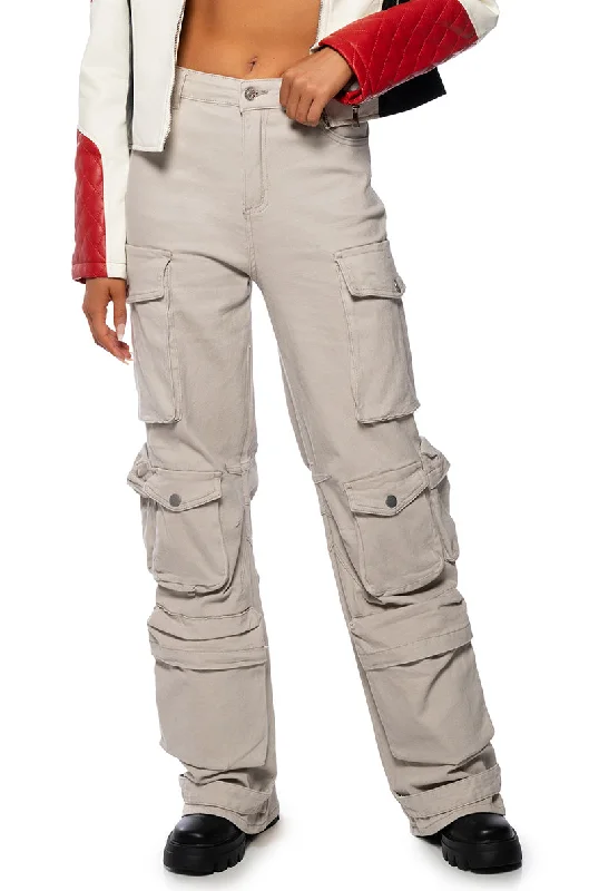 Dark Wash Jeans for Elegance -LA ISLA EXTREME STETCH CARGO JEANS