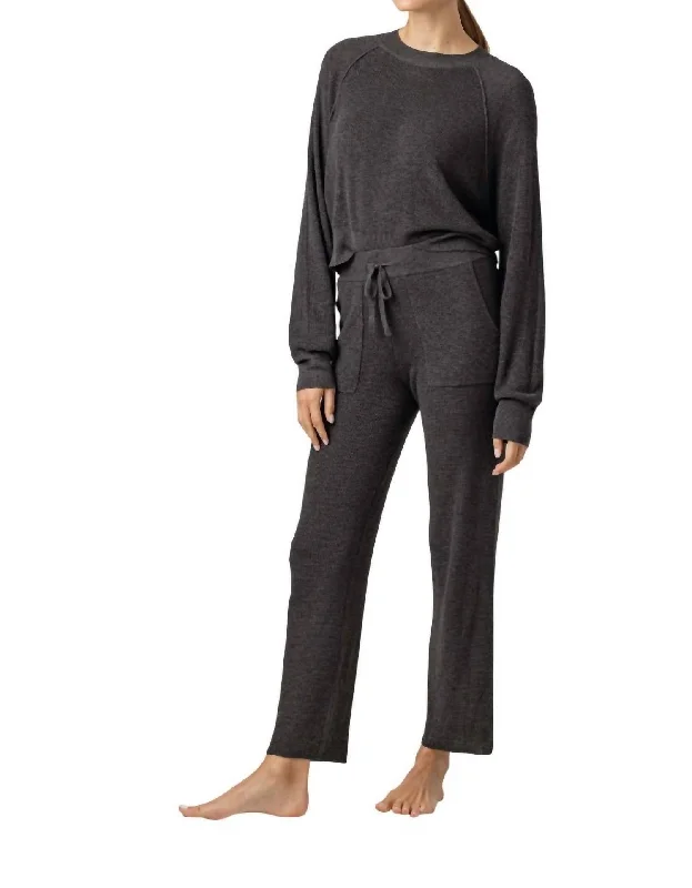 Tight trousers for women with elastic waistband for comfortable all-day wear -Cole Jogger In Charcoal