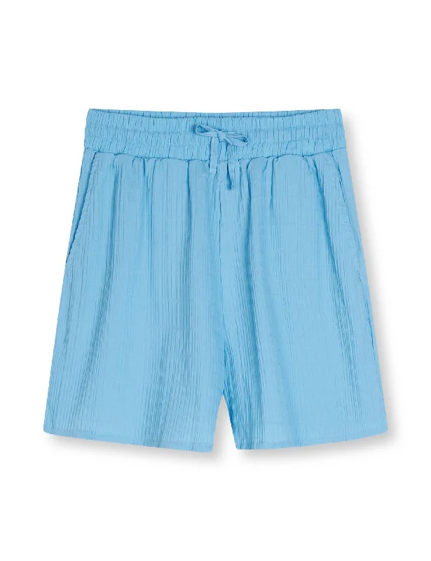 Stylish denim shorts for women with a high-rise fit for a flattering silhouette-Crinckle Pop Dora Shorts, Alaskan Blue