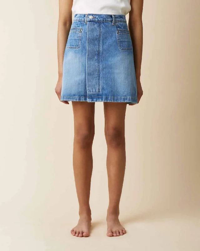 Midi Dresses for Versatile Wear -Amy Skirt In Denim