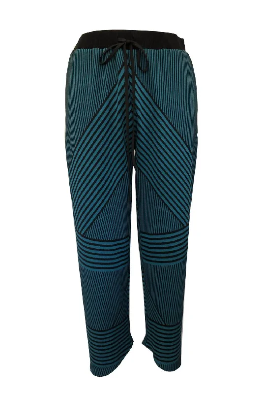 Straight-leg tight trousers for men with sharp crease and streamlined design -Brit Wit Jogger Pant In Teal And Black