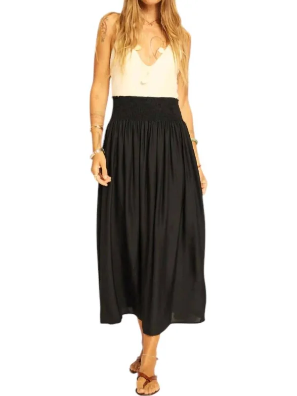 Formal Dresses for Occasions -Bella Skirt In Black Silk