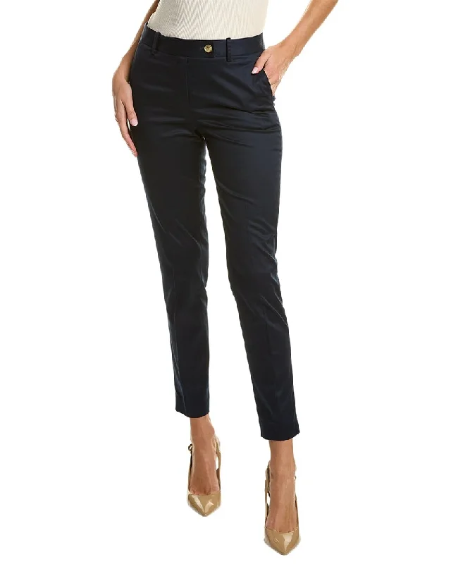 Tight trousers for women with leather accents and modern, bold design -Brooks Brothers Advantage Stretch Chino