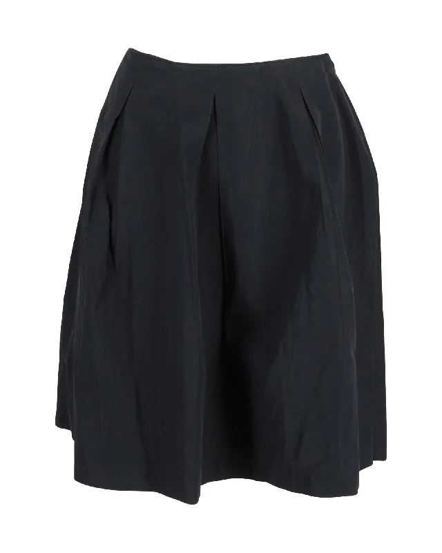 Flared Dresses for Retro -Miu Miu A-Line Skirt in Black Cotton