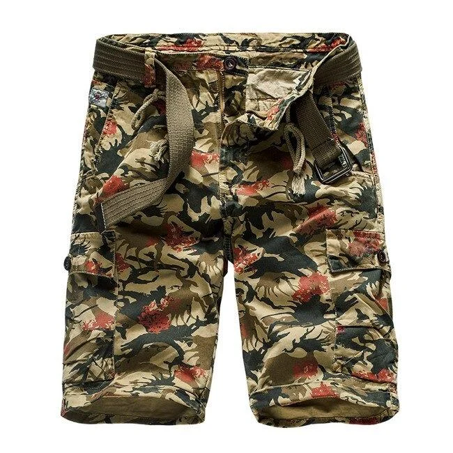 Best lounge shorts for women with soft fabrics for ultimate comfort at home-Summer Casual Cotton Military Camouflage Cargo Shorts for Men