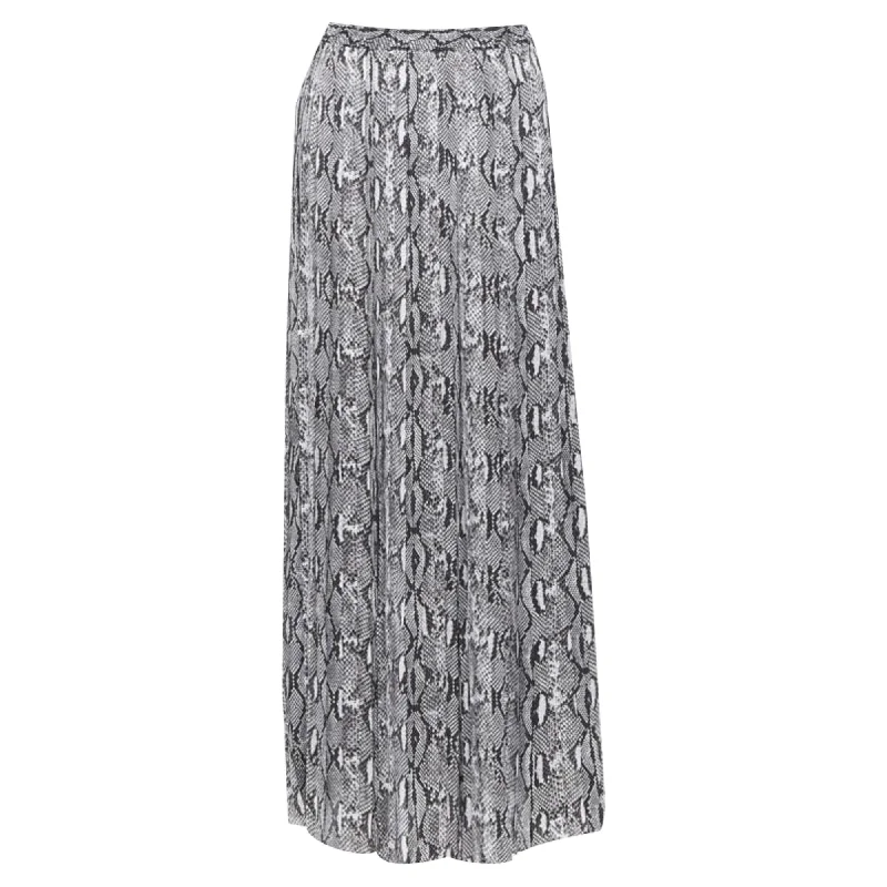 Belted Dresses for Shaping -Michael Kors scaled leather print pleated midi summer skirt