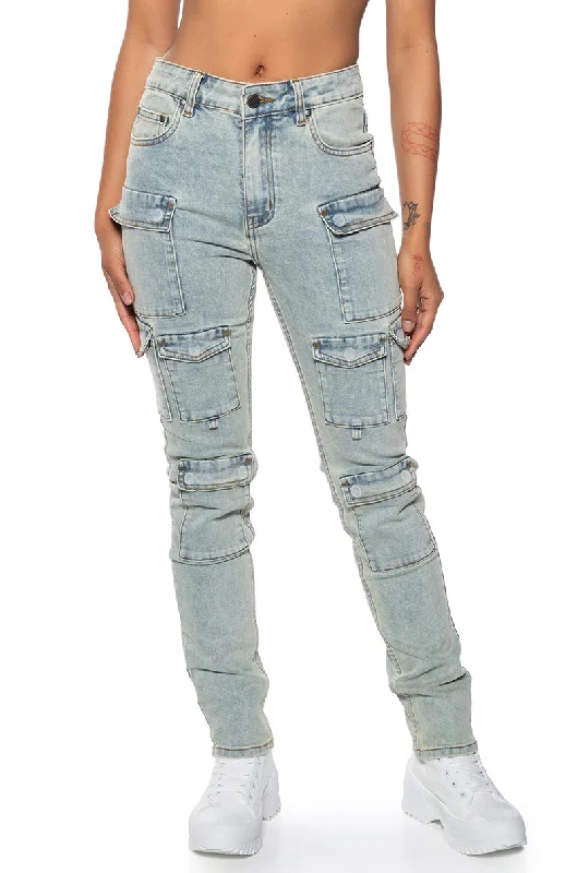 Recycled Jeans for Green -KYLIE STRETCHY SKINNY JEANS MID RISE