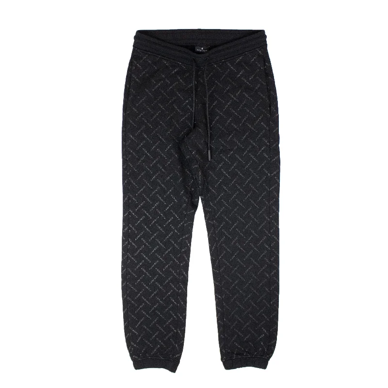 Vintage-inspired tight trousers for men with high waist and timeless look -Black All Over Country Sweatpants