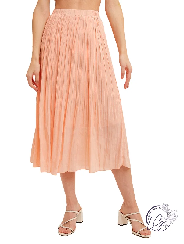 Halter Dresses for Chic Style -Palm Paradise Pleated Skirt