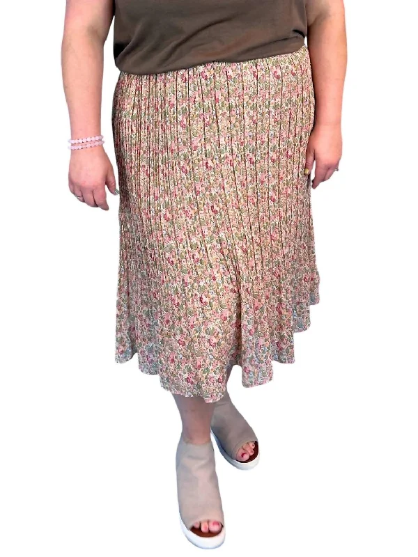 Sleeveless Dresses for Coolness -Juniper Floral Midi Skirt In Multicolor