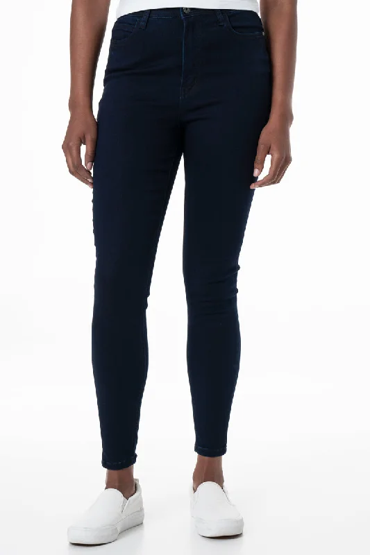 Sustainable Jeans for Eco -Rf09 Hi-Waisted Skinny Jeans _ 148251 _ Dark Wash