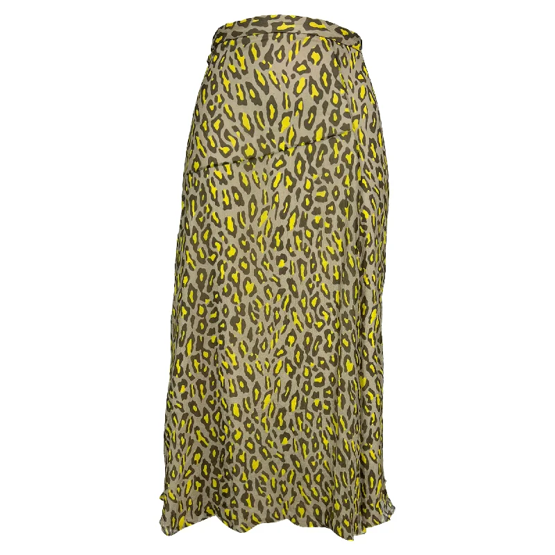 Anniversary Dresses for Special -Theory Midi Skirt in Animal Print Polyester