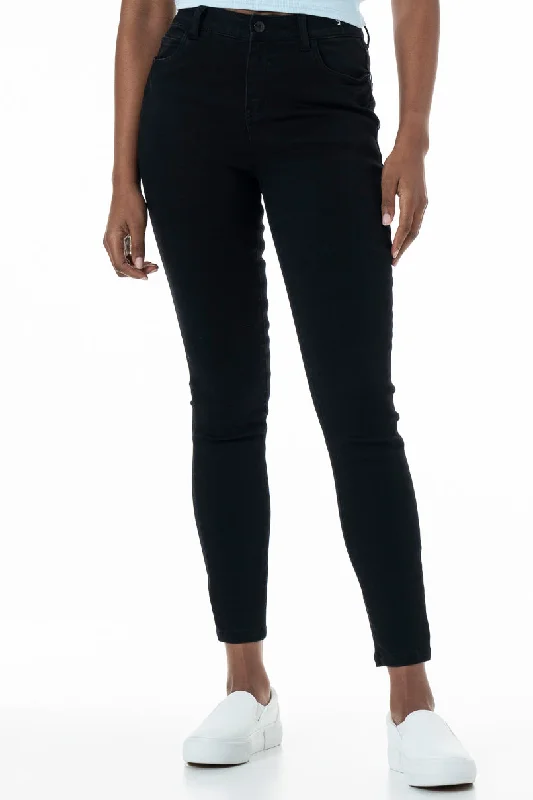 Mother's Day Jeans for Gift -Rf01 Mid Rise Skinny Jeans _ 151005 _ Black