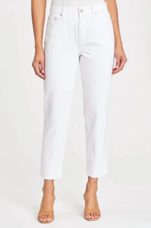 Skinny tight trousers for women with ankle-length and flattering cut -Presley Crop Jeans In Snowstorm