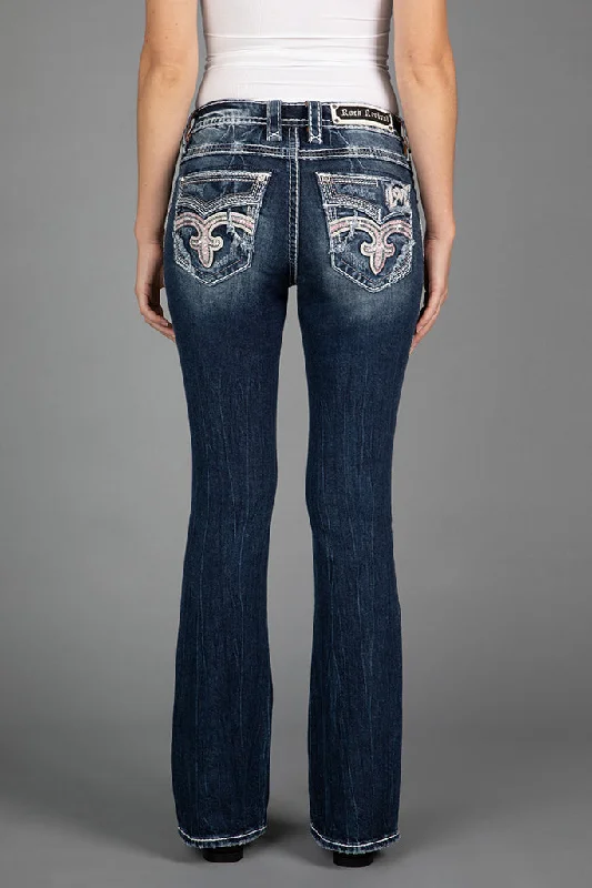 Raw Hem Jeans for Trendy -BOWIE BOOTCUT JEANS