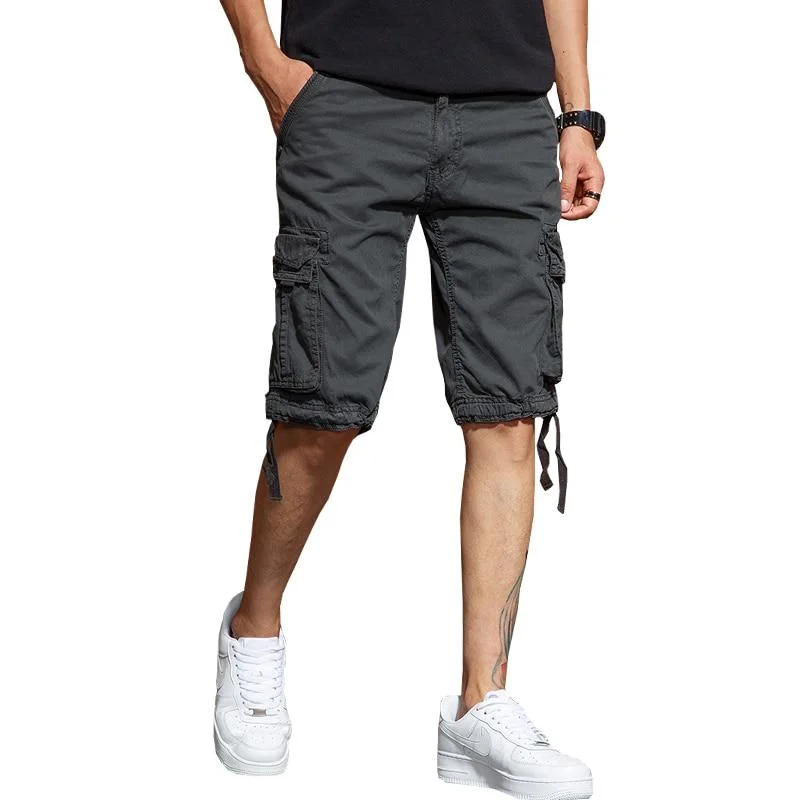 Best golf shorts for men with a modern fit and performance-enhancing fabrics-Summer Fashion Casual Cotton Slim Fit Military Cargo Shorts for Men