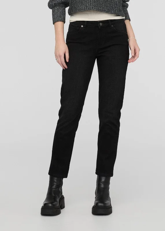 Dance Jeans for Movement -Tech Fleece Denim Girlfriend Jean - Washed Black / Grey