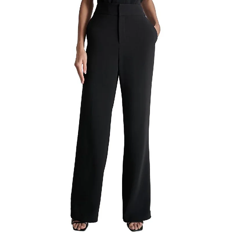 High-waisted tight trousers for women with flare leg and retro aesthetic -Womens Pocket Baggy Trouser Pants