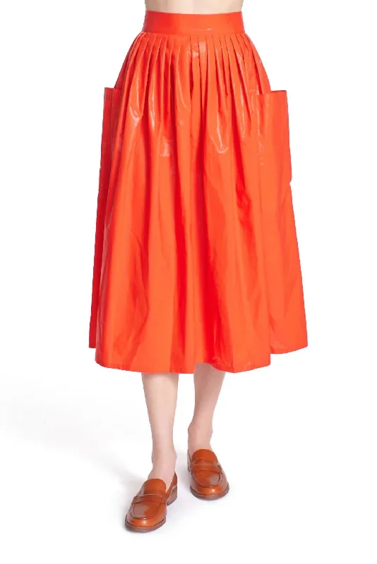 Celtic Dresses with Knotwork -Cece Midi Skirt In Flame