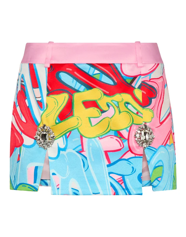 Prom Dresses for School Dance -Mini Skirt Bombing Graffiti