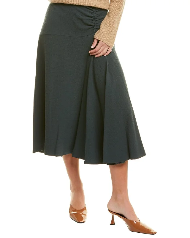 Resort Dresses for Vacation -Vince Ruched Asymmetric Midi Skirt