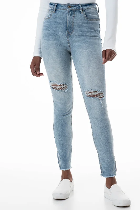 Weekend Jeans for Lazy -Rf05 Hi-Rise Skinny Jeans _ 148283 _ Light Wash