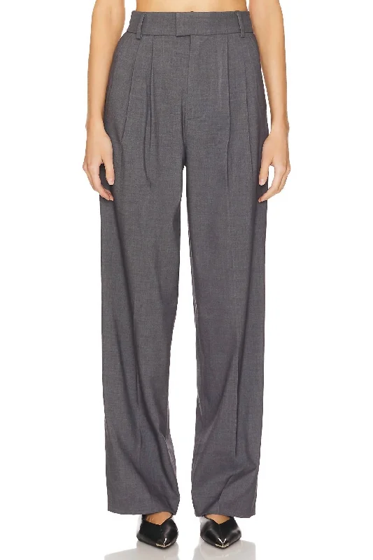 Versatile tight trousers for women with fold-over waist for adjustable comfort -Margiela Pant In Grey