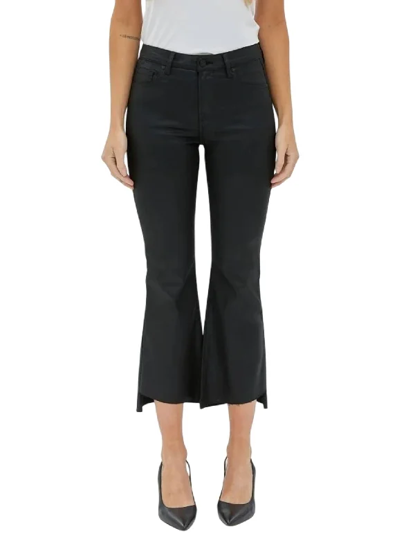 Skinny tight trousers for women with ankle-length and flattering cut -Crop Flare Jean In Charcoal