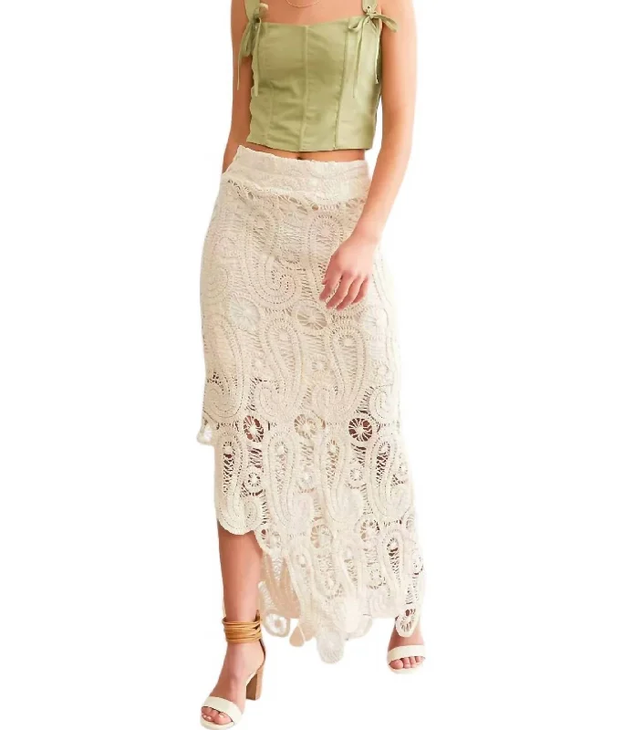 Strapless Dresses for Glamorous -Boho Kiss Skirt In Natural