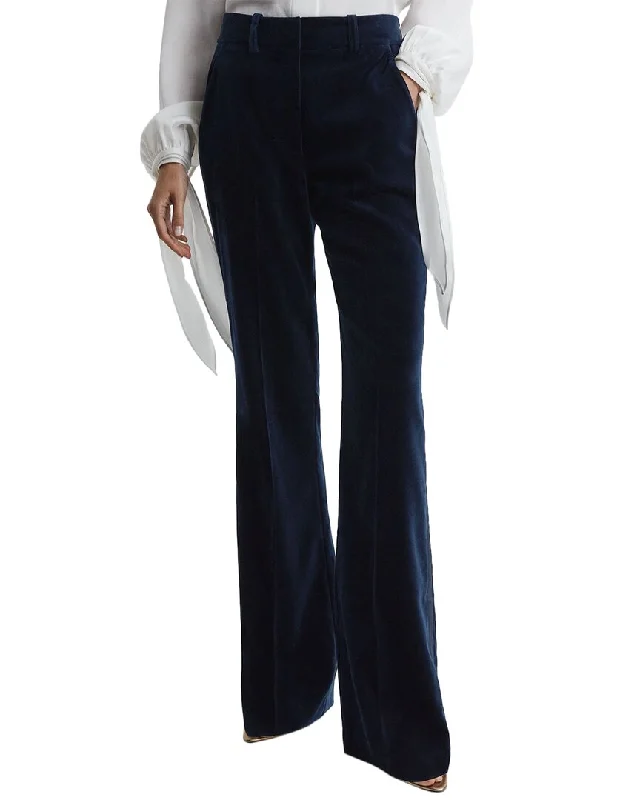 High-waisted tight trousers for women with pleated front and polished design -Reiss Bree Trouser