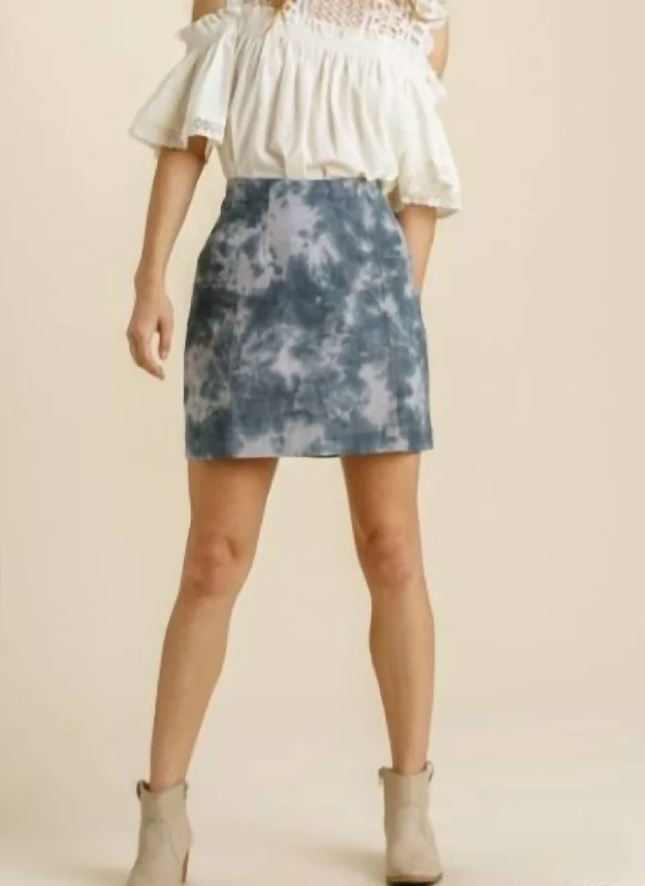 Punk Dresses with Spikes -Short Skirt In Tie Dye