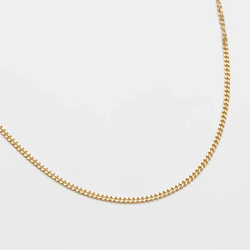 Necklaces and pendants with custom engravings for a personal, meaningful gift-Curb Chain (Gold)